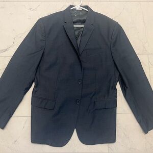 Calvin Klein Dark Grey Sport Coat with Notched Lapels